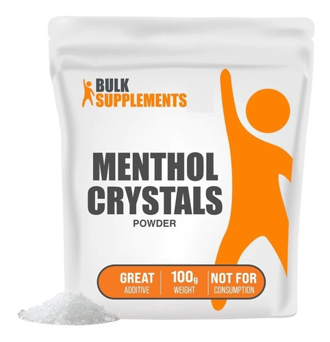 Bulk Supplements | Cristales Mentol | 100g | No Para Consumo