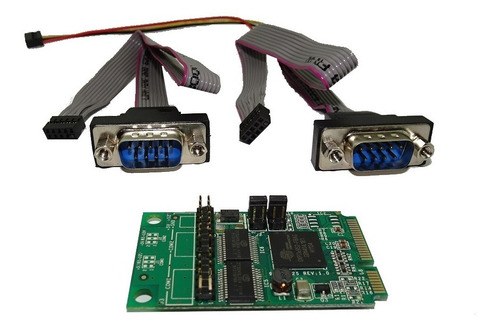 Mini Pci Express Pcie De 2 Puertos Serie Db9 Uart 16950 Rs232 Corriente