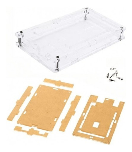 Caja De Acrílico Gabinete Case Para Arduino Mega Kit 10pz