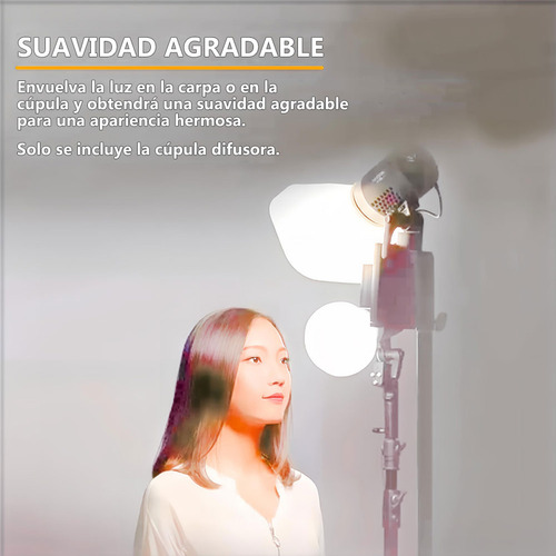 Kit De Domo Cúpula Difusora Godox Ml-cd15 Con 3 Adaptadores