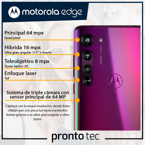 Celular Motorola Moto Edge 6/128gb Midnight Red Libre