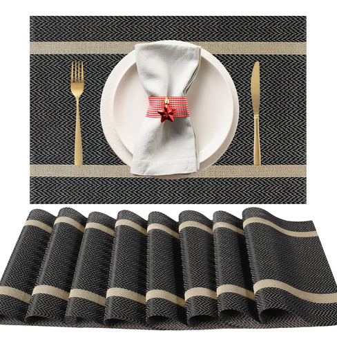 Manteles Individuales Para Mesa 8 Piezas, Mantel Individual