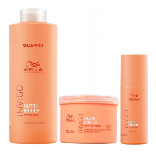 Shampoo 1000ml +mascarilla Bálsamo Wella Invigo Nutri Enrich