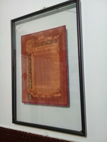 Cuadro Testamento Holografo Del General Jose De San Martin (Usado)