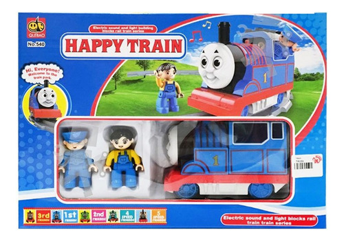 Tren Infantil Happy Train Thomas Con Sonidos Y Accesorios Color Azul