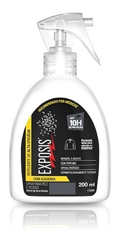 Imagem 2 de 5 de Repelente Exposis Com Icaridina Até 10h Proteção 200ml Full