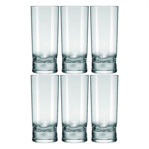 Vaso Vidrio Refresco Nadir 310 Ml Amassadinho X6 Unid. 