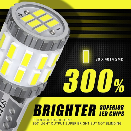Imagen 4 de 8 de Led T10 3014 Canbus Free Lampara Auto Moto Posicion 21import