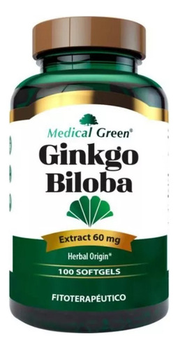Ginkgo Biloba 60mg X100 Softgel Medical Green