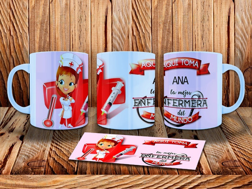 Taza Para Enfermera Regalo Personalizada De Plástico 