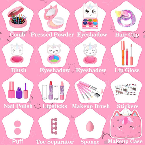 Kit De Maquillaje Para Niñas Juguete Para Niñas