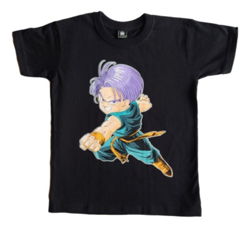 Camiseta Estampada Trunks Dragon Ball Niños Algodón