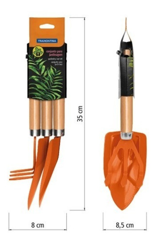 Imagen 4 de 9 de Kit Para Jardín 3 Piezas De Tramontina En Blister .