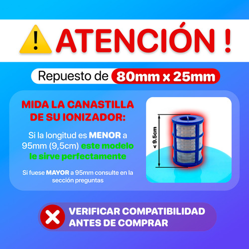 Ánodo Premium Barra Cobre Puro Antisarro | Ionizador Solar Piscina Pileta | Repuesto 25mm X 80mm (ver Foto 2)