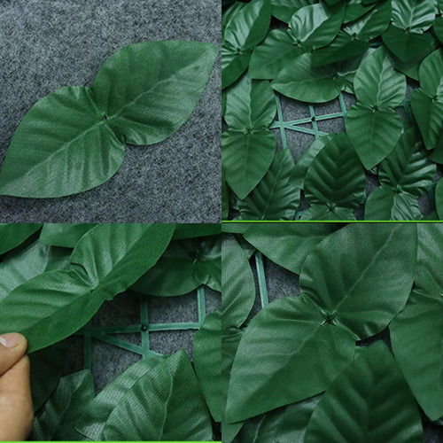 Valla Artificial Con Hojas De Hiedra, Pared De Jardín Con Pl