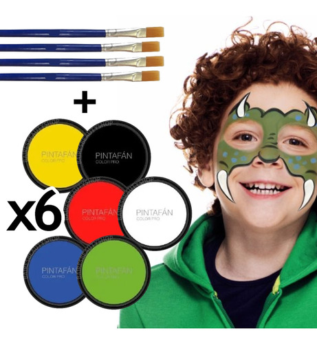 Maquillaje Artistico Acuarelable Pintafán Bodypaint X10