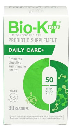 Bio-k + Daily Care Plus Cápsulas De Suplemento Probiótico 
