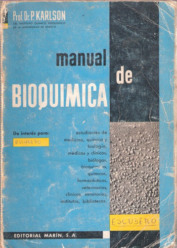 Manual De Bioquímica, P- Karlson