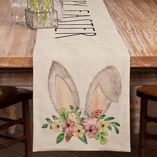 Camino De Mesa Carrots Rabbit Bunny Happy Easter, 33 X 180 C