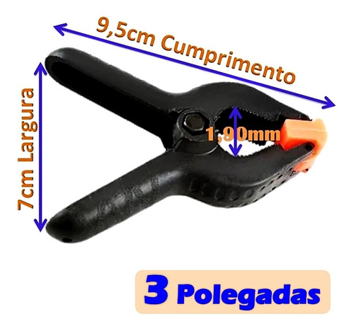 Imagem 2 de 5 de 20 Grampo Garra Pinça Fundo Infinito Fundo Fotográfico 3''