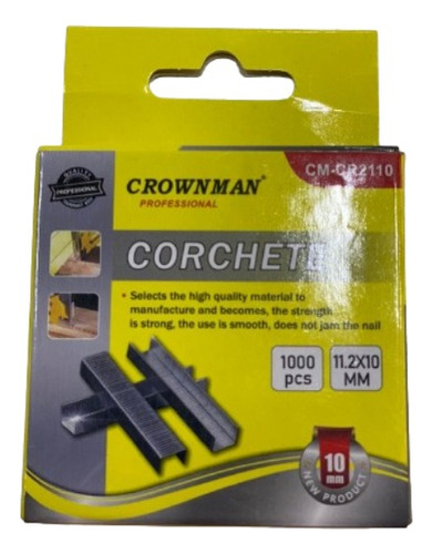 Set Pack 1.000 Grapas Corchetes 11.2x10mm Crownman