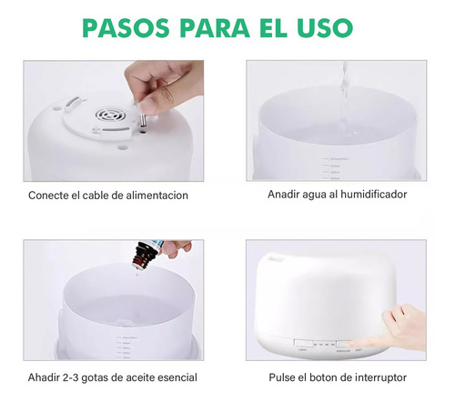 Difusor De Aceite Esencial 500ml Difusor Aromaterapia.