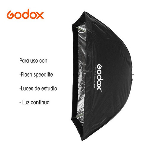 Imagen 4 de 8 de Softbox Tipo Sombrilla 60 X 90 Cm Godox
