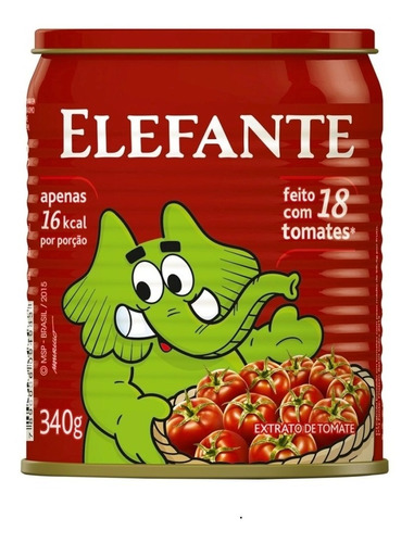 Kit C/15 Extrato De Tomate Elefante 340g 