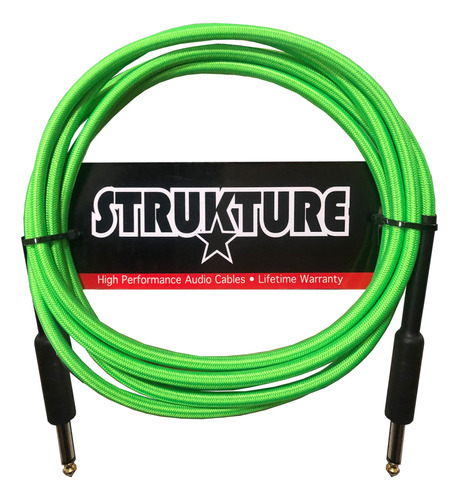 Cable Verde Neon Instrumento 3.05 Mt Sc10ng Strukture