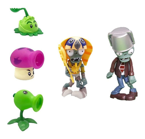 5 Piezas De Juguetes De Plantas Contra Zombies, Personajes D