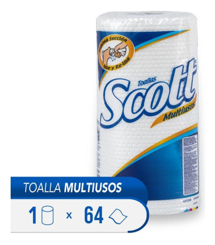 Toalla Scott Multiusos - 64 Paños X 1 Unidad