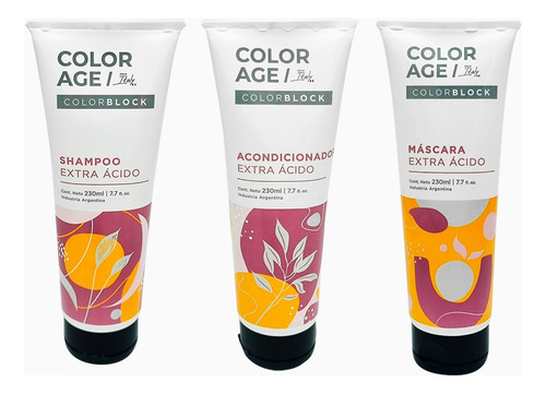 Color Age Kit Extra Ácido Shampoo + Acond. + Máscara X230ml