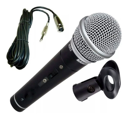 Micrófono Dinámico De Mano Samson R21 Cable Y Pipeta 