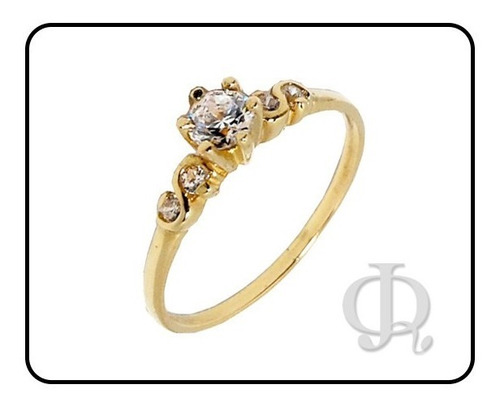 Imagen 3 de 7 de Anillo Compromiso Cintillo Solitario Oro 18k A3244