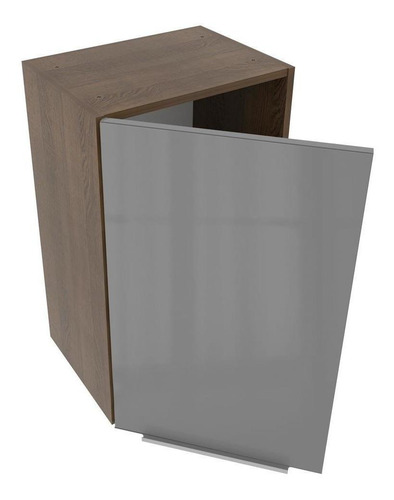 Armário Aéreo Madesa Lux 40 Cm 1 Porta - Rustic/cinza