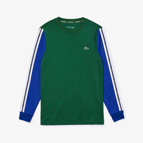 Remera De Hombre Lacoste  Mangas Larga Verde 2091gjz