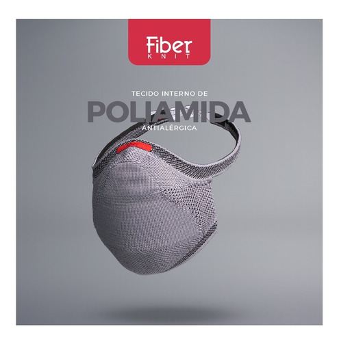 Imagem 6 de 8 de Máscara De Proteção Fiber Knit 3d Infantil Com 1 Refil Tam P