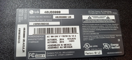 Imagen 7 de 8 de Smart Tv LG Ultra Hd 40'' Ub8000 Pantalla Partida Nuevo