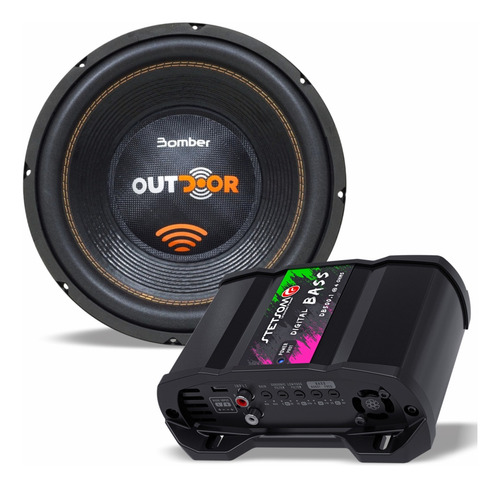 Subwoofer 12 Bomber Outdoor E Modulo Db500.1 500w 4 Ohms