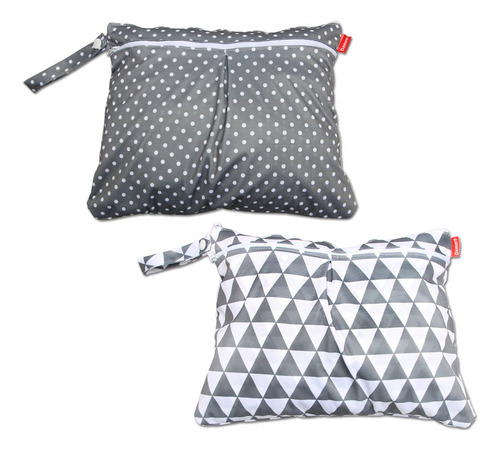 Bolsa De Viaje Húmeda Y Seca De 2 Pzas Con Asa Para Pañales