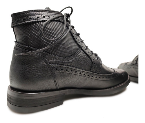 Imagen 5 de 6 de Zapato Chelsea Bostoniano De Hombre Fina Piel Vacuno