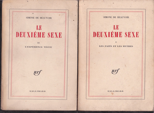 Le Deuxieme Sexe Simone De Beauvoir. 2 T. Frances 1 Edicion