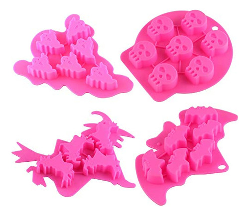 Moldfun, Juego De 4 Unidades, Con Forma De Calavera, Murciél