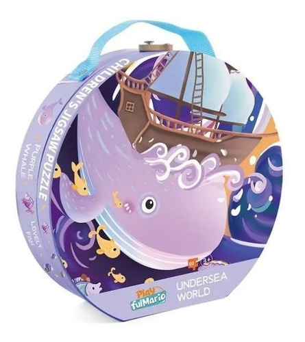 Rompecabezas 60 Pcs Jumbo Puzzle En Valija Marino Ballena F