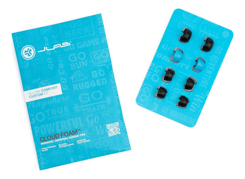 Puntas Mnemónicas Para Auriculares De Espuma Jlab Cloud, 4 Negro.
