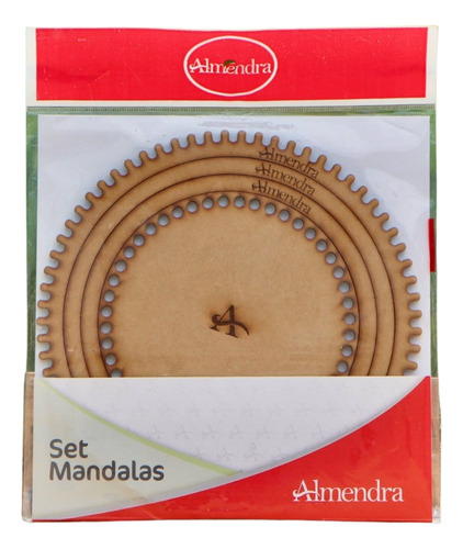 Set Mandalas Telar Bases Circular Crochet Almendra