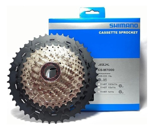 Casete para bicicleta Shimano Slx CS-m7000 11-46t 11 Vel, color gris