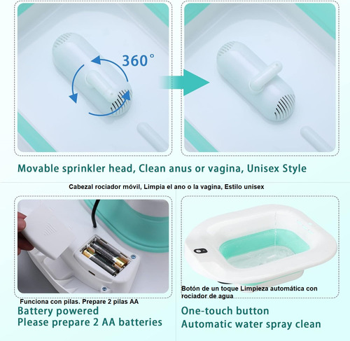 Bañera De Asiento Para Hemorroides, Baño Eléctrico Plegable
