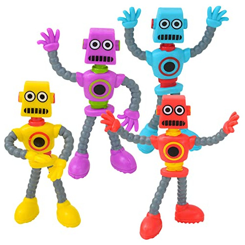 Figuras Flexibles Y Flexibles, Juego De Robot De 4 Muñ...