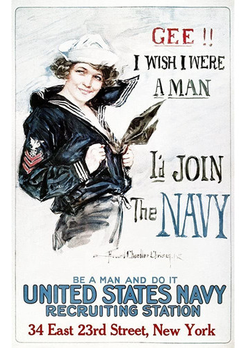 Guerra Mundial I Us Navy 1917 Gee Desearia Ser Un Hombre Id